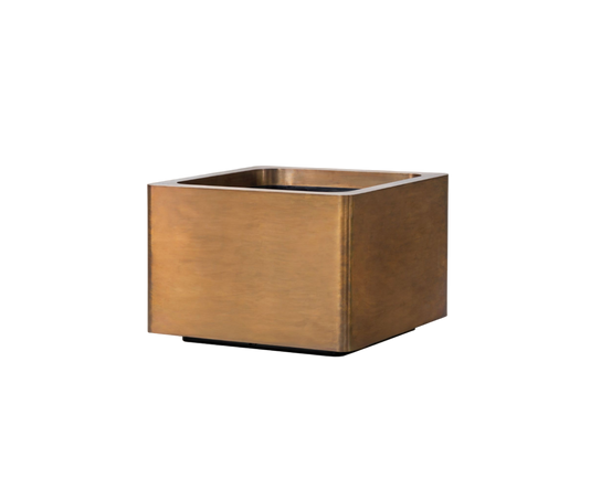 Elegant Brass Cuprum Cube Planter by  Royal Botania Casa Design Group