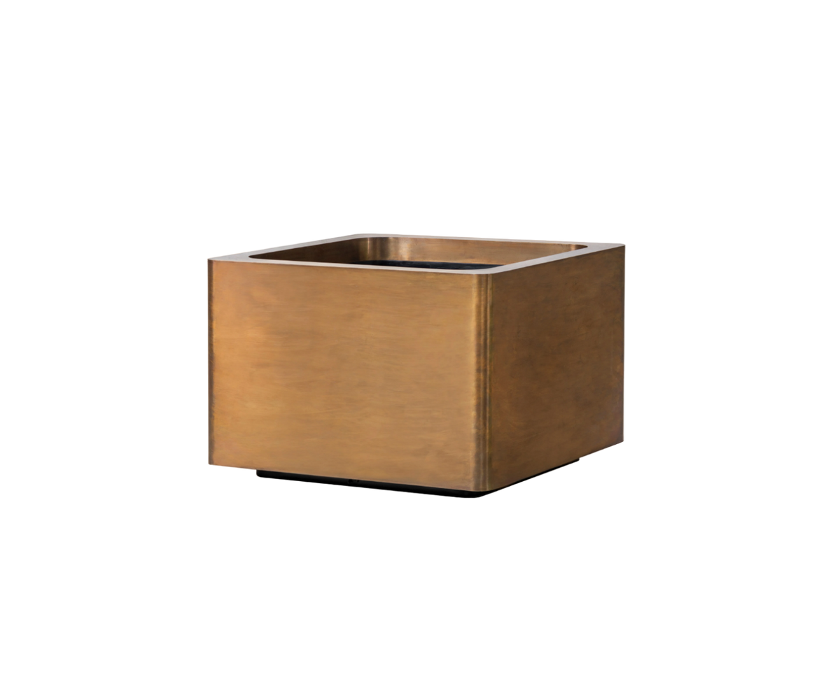 Elegant Brass Cuprum Cube Planter by  Royal Botania Casa Design Group