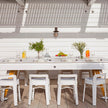 Diagonal convertible pool and dining table by RS Barcelona for modern spaces Casa Design Group