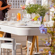 Diagonal convertible pool and dining table by RS Barcelona for modern spaces Casa Design Group
