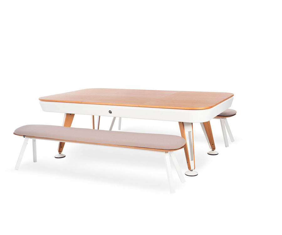 Diagonal convertible pool and dining table by RS Barcelona for modern spaces Casa Design Group