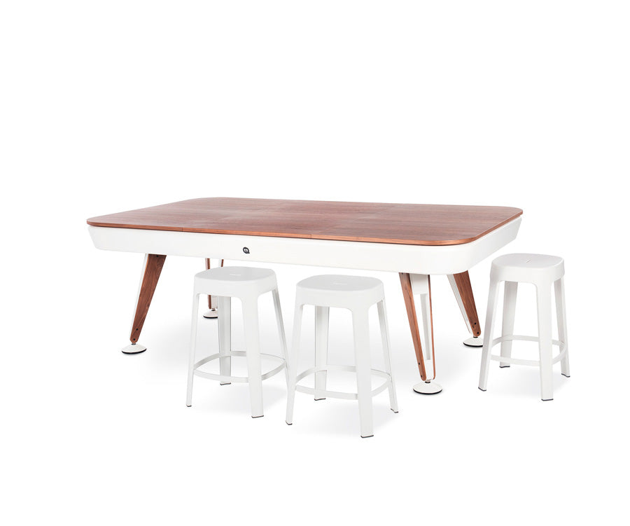 Diagonal convertible pool and dining table by RS Barcelona for modern spaces Casa Design Group
