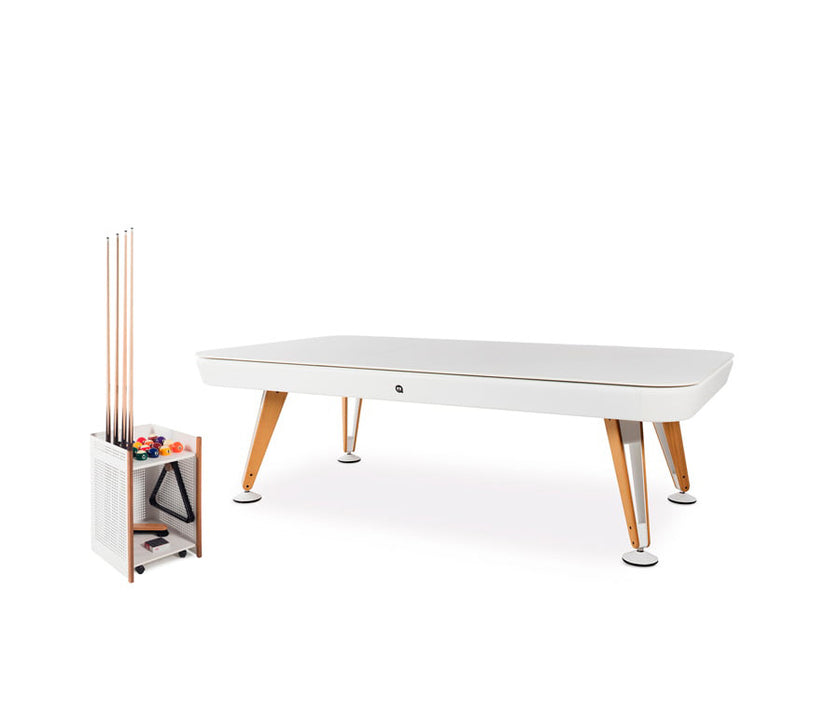 Diagonal convertible pool and dining table by RS Barcelona for modern spaces Casa Design Group