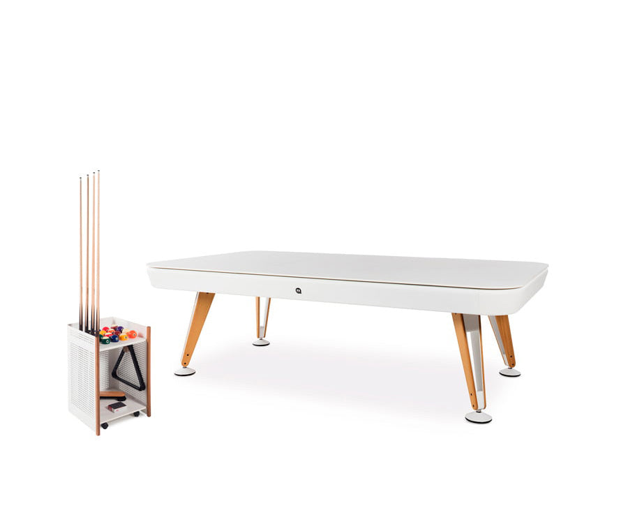 Diagonal convertible pool and dining table by RS Barcelona for modern spaces Casa Design Group