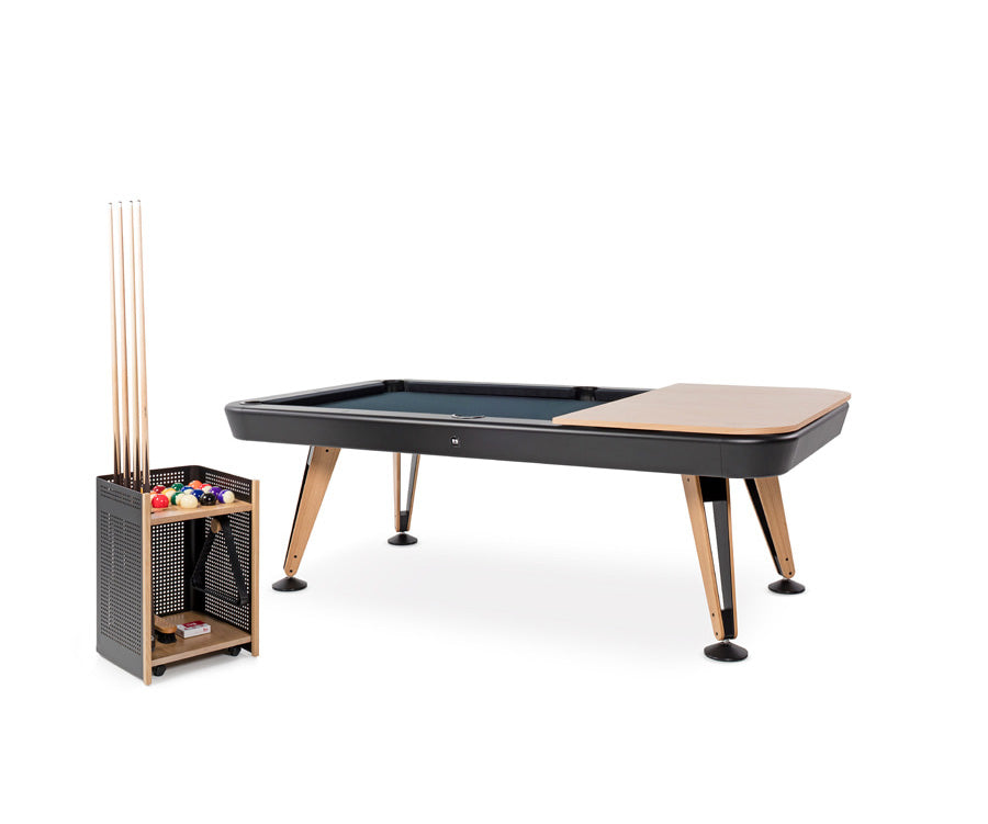 Diagonal convertible pool and dining table by RS Barcelona for modern spaces Casa Design Group