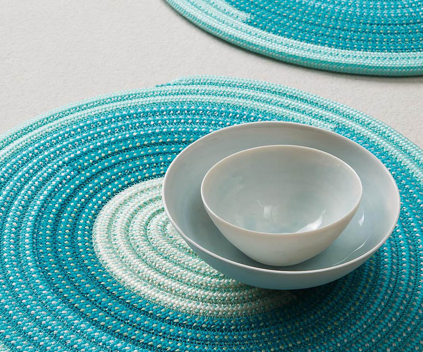 Elegant Handcrafted Dining Outdoor Mats by Paola Lenti Casa Design Group