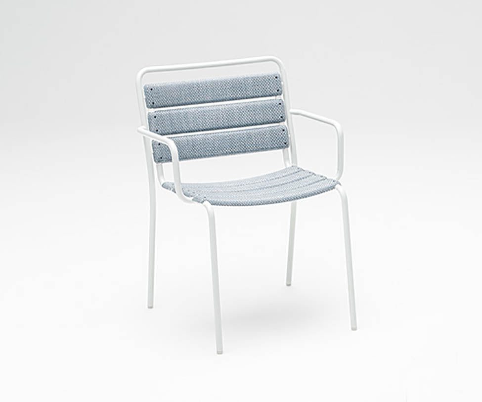 Stylish and Stackable Elba Outdoor Dining Chair by Paola Lenti Casa Design Group