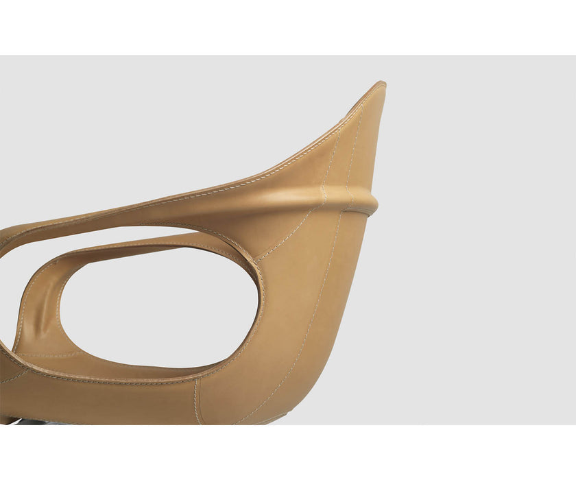 High end Elephant Wood Base Dining Armchair by Kristalia Casa Design