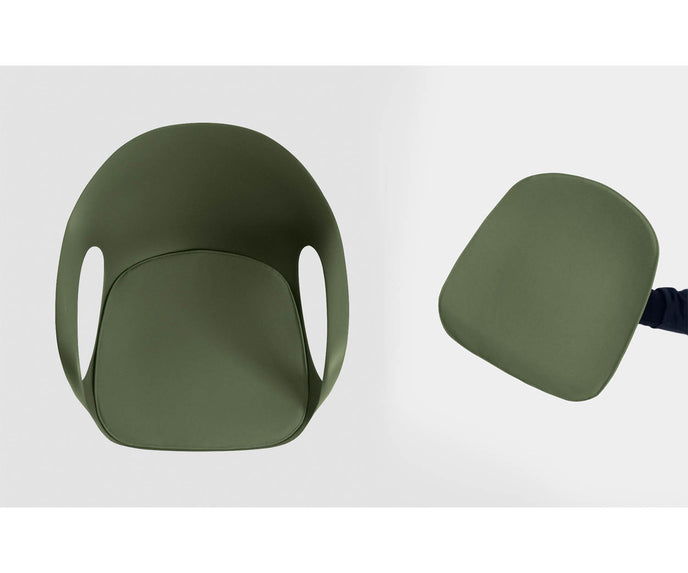 High end Elephant Wood Base Dining Armchair by Kristalia Casa Design