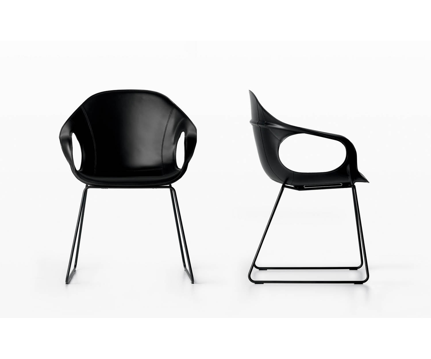 High end Elephant Slide Base Dining Armchair by Kristalia Casa Design