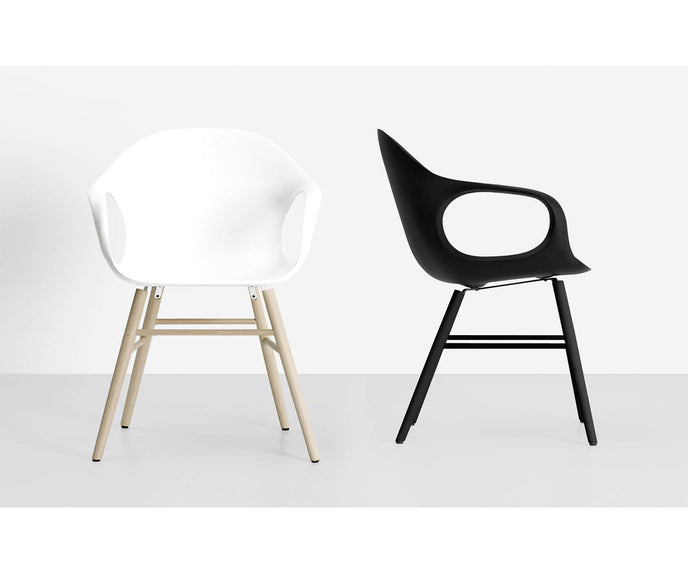High end Elephant Wood Base Dining Armchair by Kristalia Casa Design