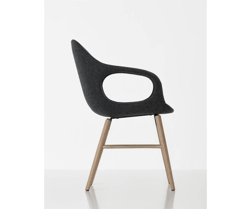 High end Elephant Wood Base Dining Armchair by Kristalia Casa Design