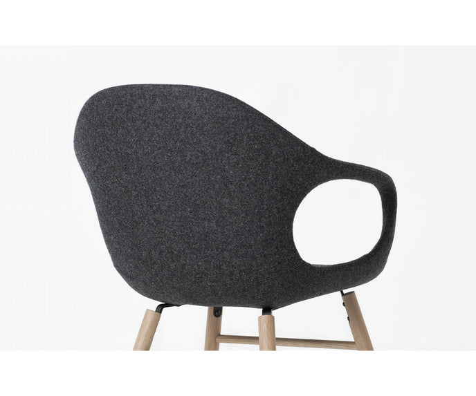High end Elephant Wood Base Dining Armchair by Kristalia Casa Design