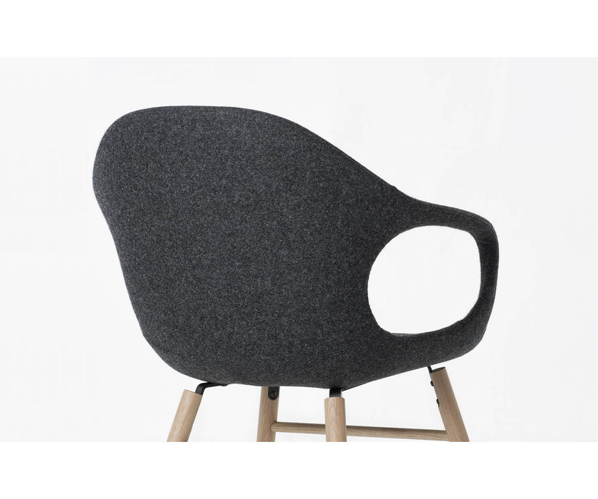 High end Elephant Wood Base Dining Armchair by Kristalia Casa Design