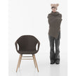 High end Elephant Wood Base Dining Armchair by Kristalia Casa Design