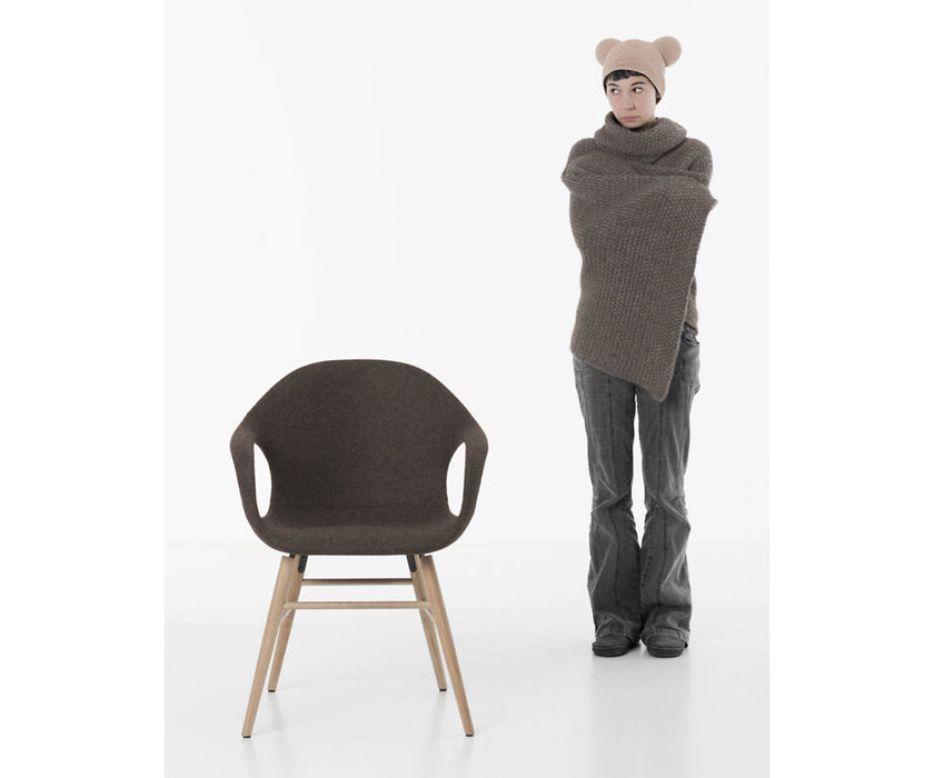 High end Elephant Wood Base Dining Armchair by Kristalia Casa Design
