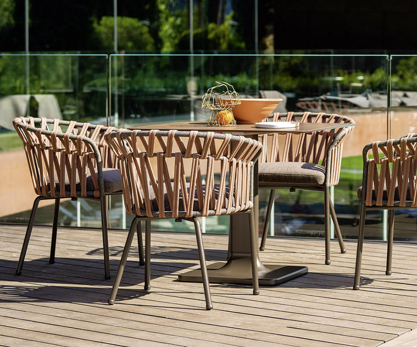 High End Emma Cross Dining Armchair by Varaschin Casa Design Group