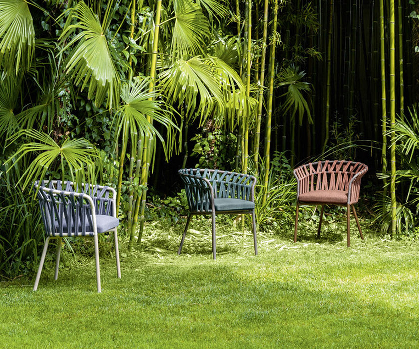 High End Emma Cross Dining Armchair by Varaschin Casa Design Group