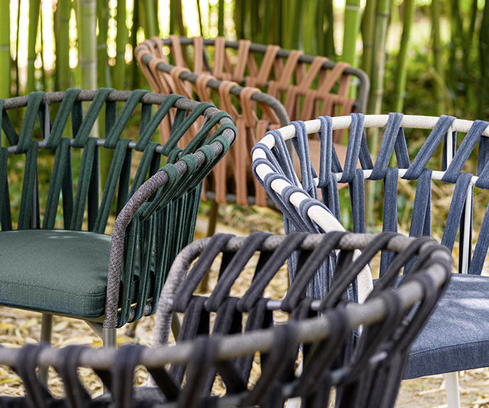 High End Emma Cross Dining Armchair by Varaschin Casa Design Group