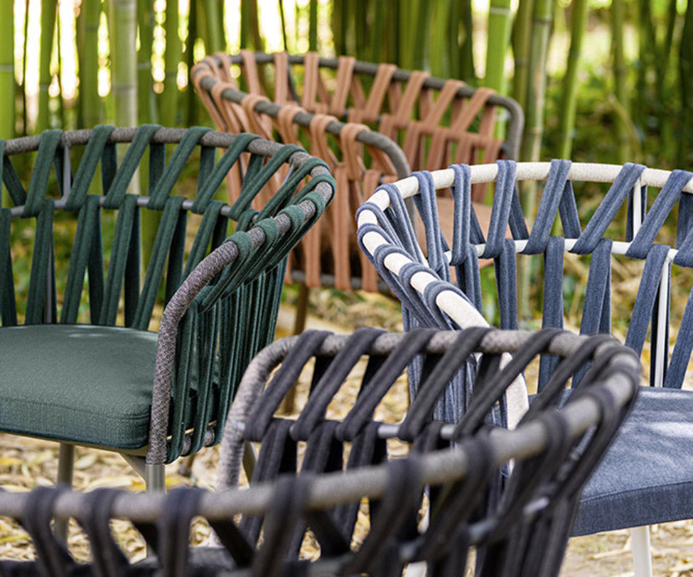High End Emma Cross Dining Armchair by Varaschin Casa Design Group