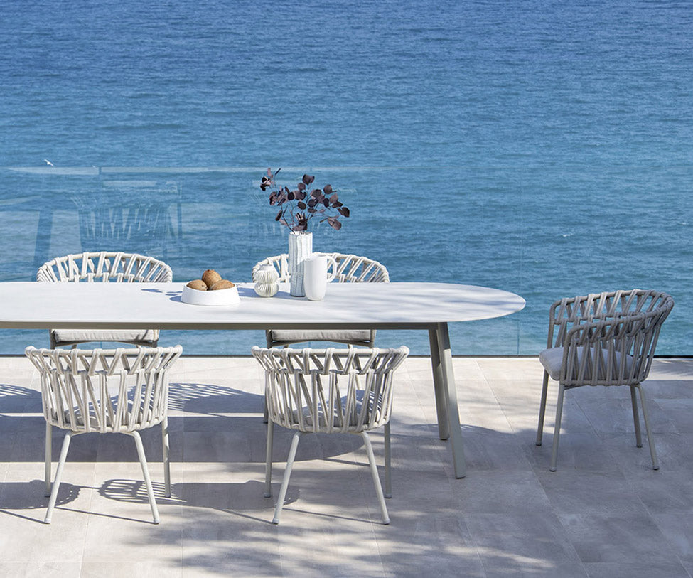 High End Emma Cross Dining Armchair by Varaschin Casa Design Group