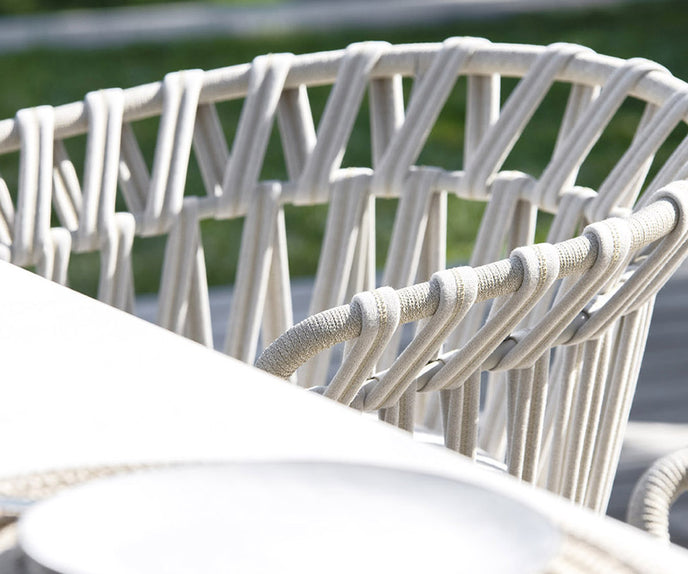High End Emma Cross Dining Armchair by Varaschin Casa Design Group
