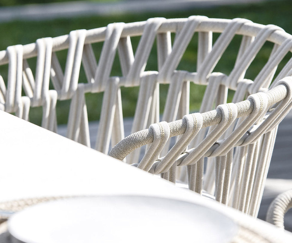High End Emma Cross Dining Armchair by Varaschin Casa Design Group