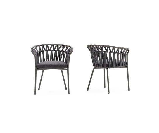 High End Emma Cross Dining Armchair by Varaschin Casa Design Group