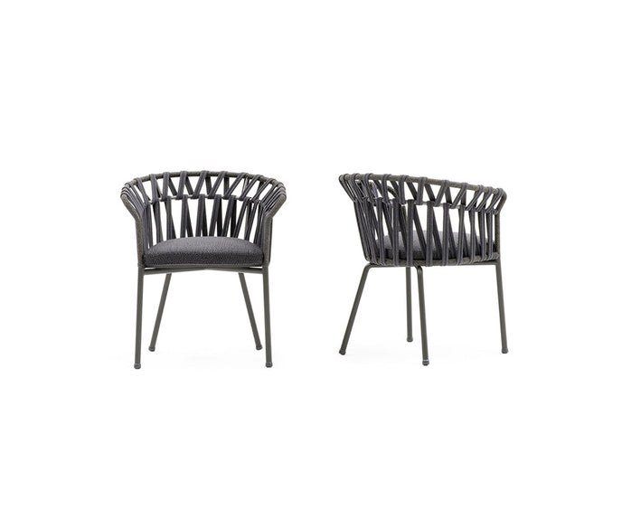 High End Emma Cross Dining Armchair by Varaschin Casa Design Group