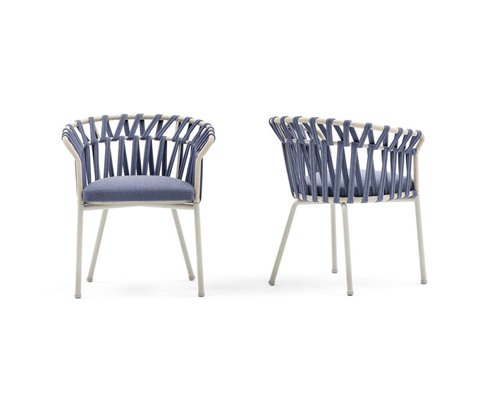 High End Emma Cross Dining Armchair by Varaschin Casa Design Group