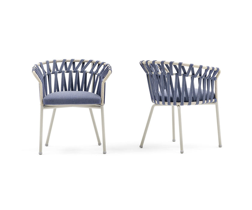 High End Emma Cross Dining Armchair by Varaschin Casa Design Group