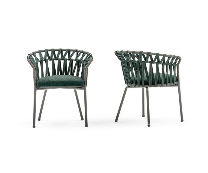 High End Emma Cross Dining Armchair by Varaschin Casa Design Group