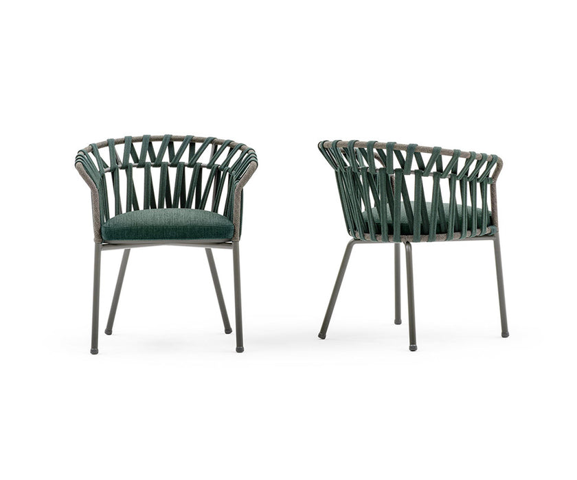 High End Emma Cross Dining Armchair by Varaschin Casa Design Group