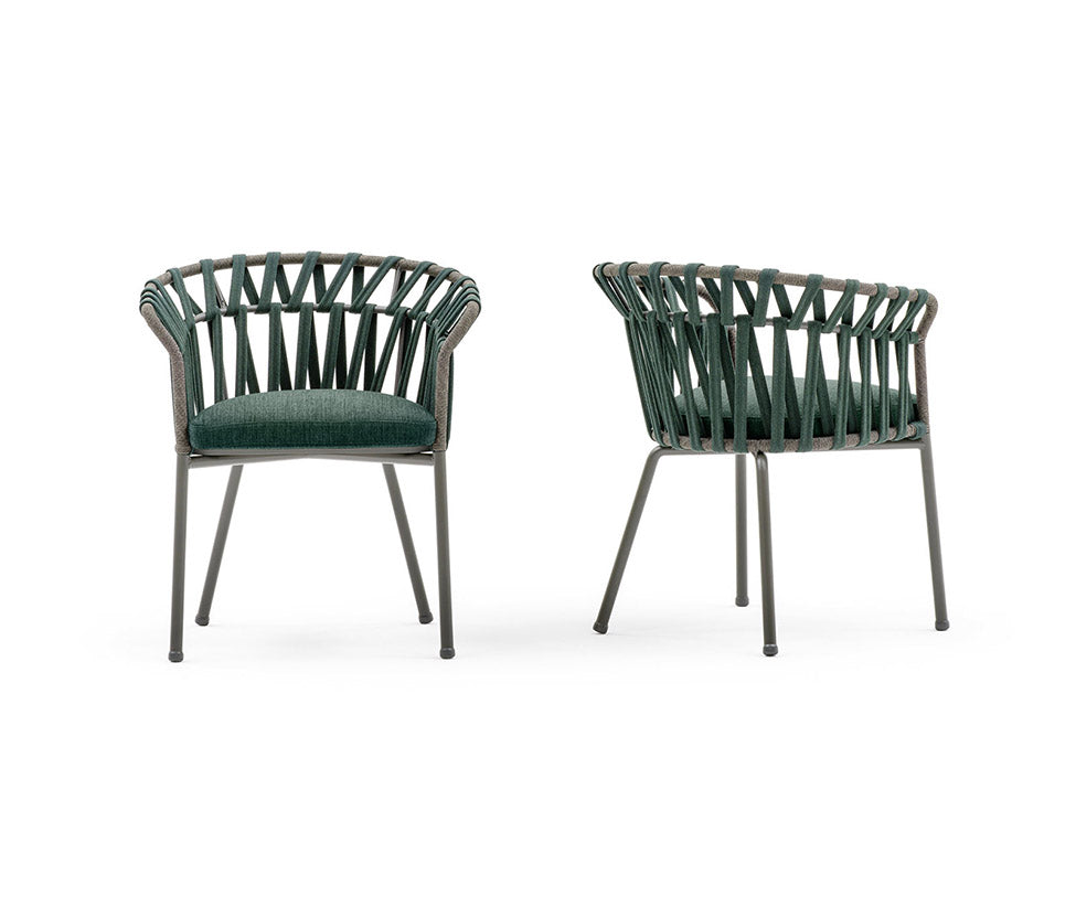 High End Emma Cross Dining Armchair by Varaschin Casa Design Group
