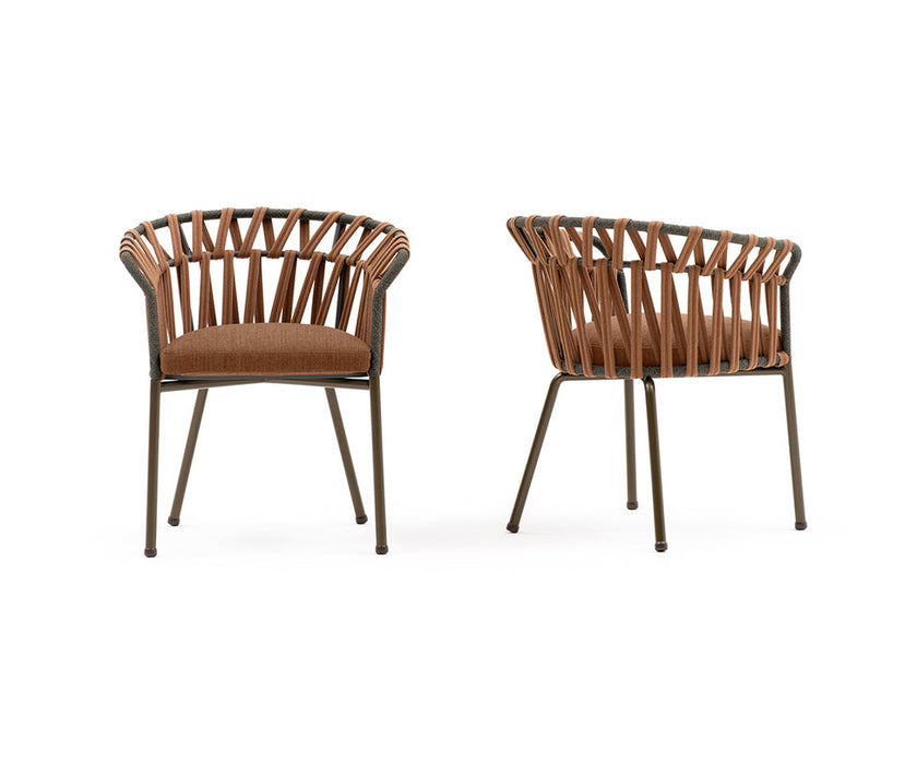 High End Emma Cross Dining Armchair by Varaschin Casa Design Group