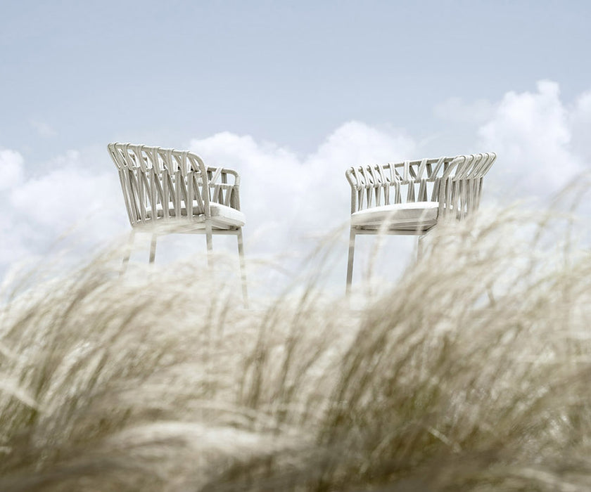 High End Emma Cross Dining Armchair by Varaschin Casa Design Group