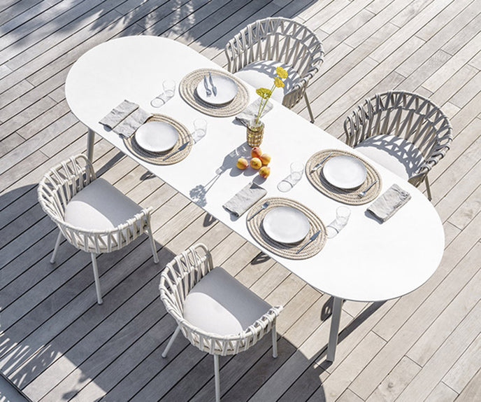 High End Emma Cross Dining Armchair by Varaschin Casa Design Group