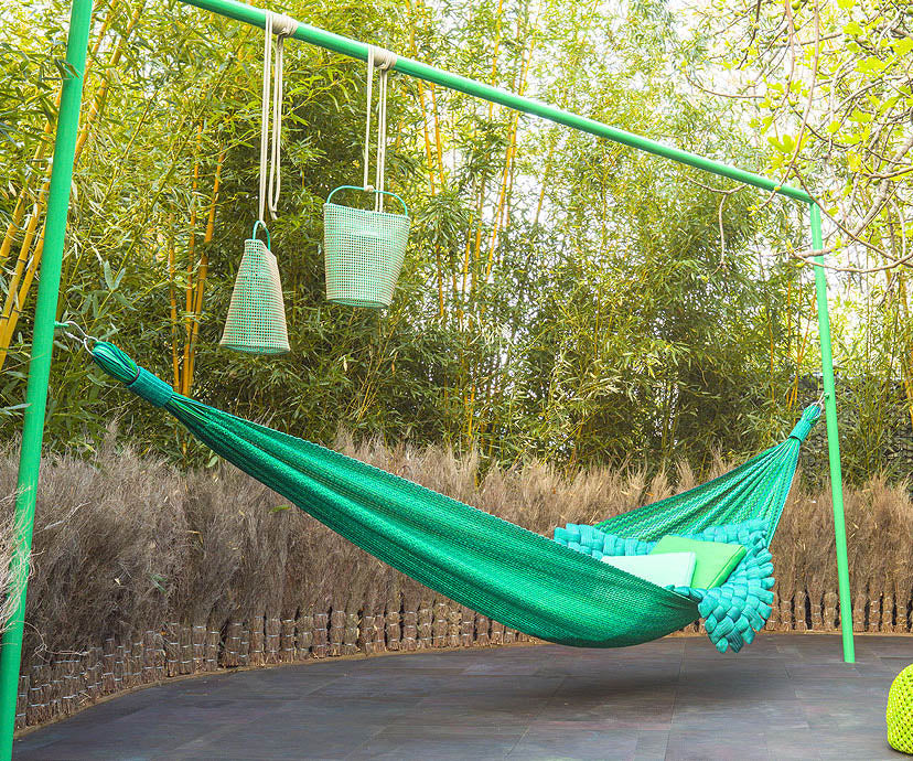 Luxury Farniente Outdoor Hammock Perfect for Modern Outdoor Relaxation by Paola Lenti Casa Design Group