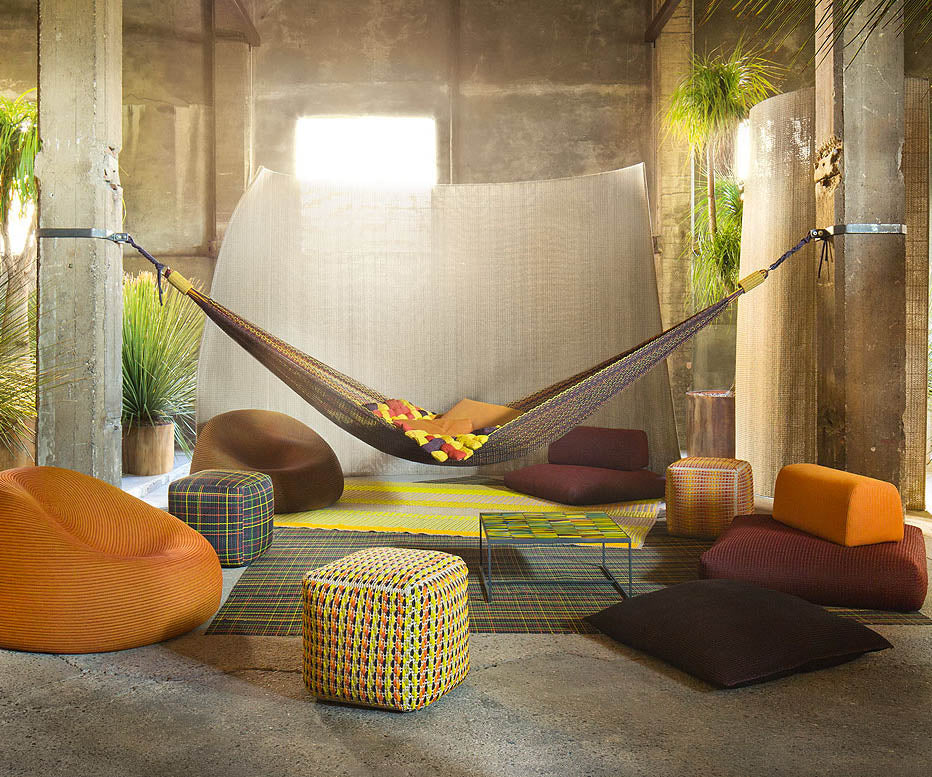 Luxury Farniente Outdoor Hammock Perfect for Modern Outdoor Relaxation by Paola Lenti Casa Design Group