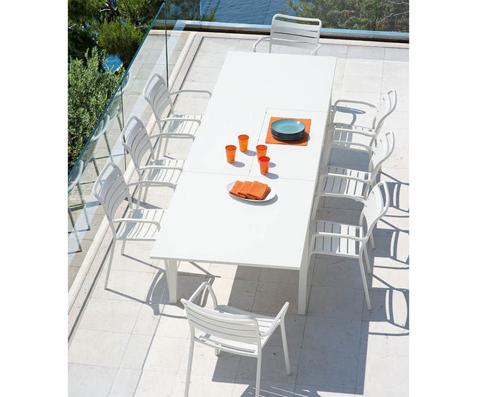 High End Flat Extending Rectangle Dining Table by Ethimo Casa Design Group
