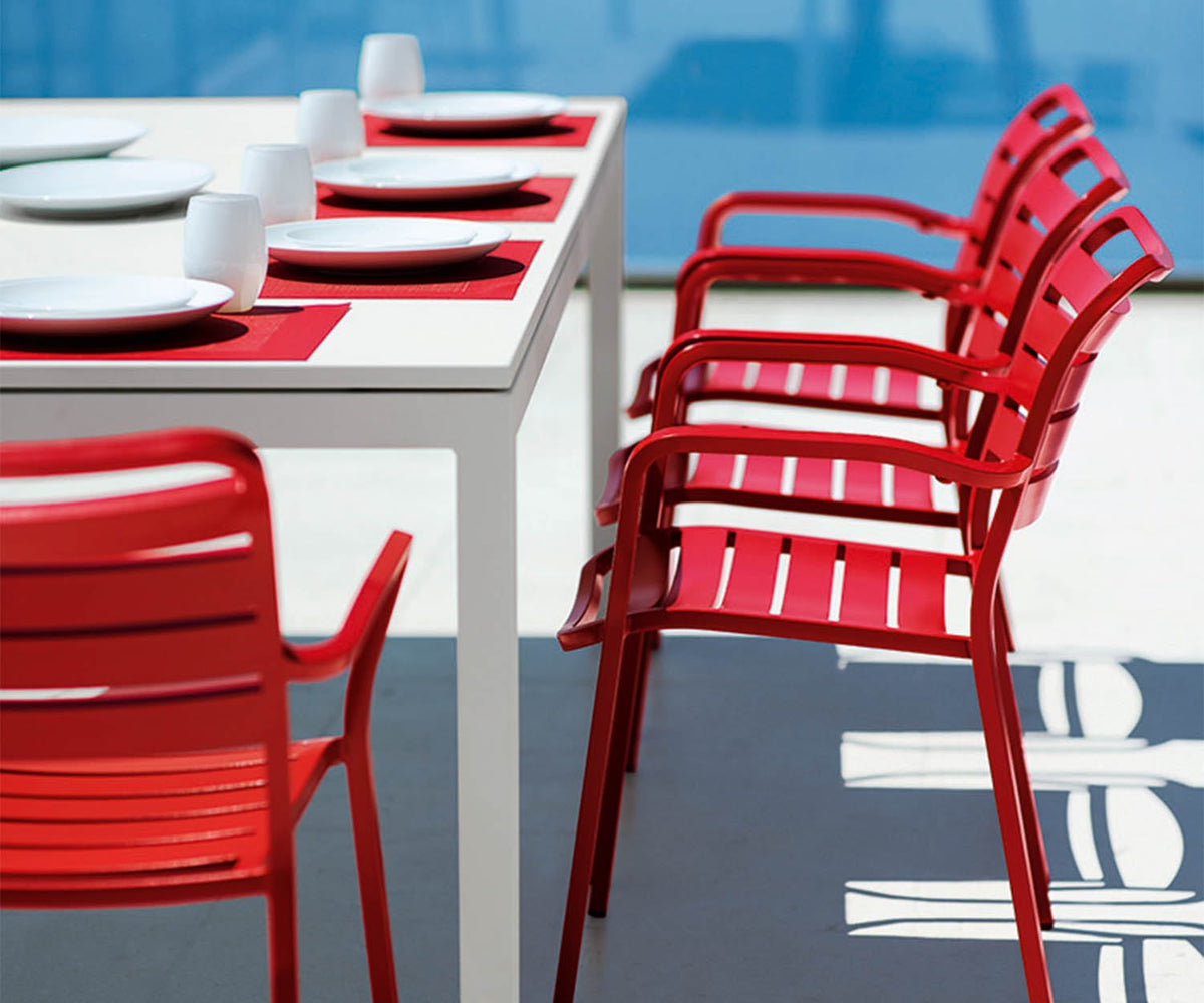 High End Flat Extending Rectangle Dining Table by Ethimo Casa Design Group