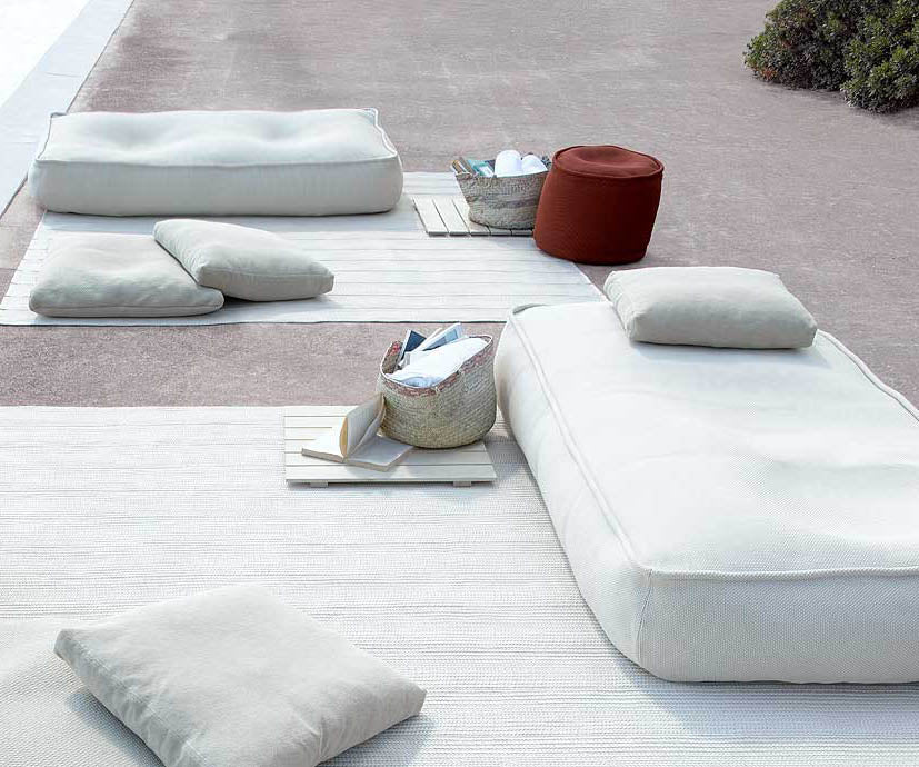 Modern  Float Pouf by Paola Lenti in Customizable Fabrics for Stylish Comfort Casa Design Group