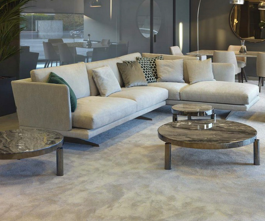 High End Floor Sample Clipper Sectional Sofa by Marelli Casa Design Group