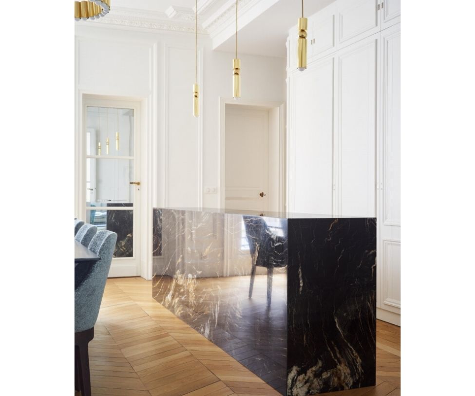 High End Fulcrum Gold Pendant by Lee Broom Casa Design Group