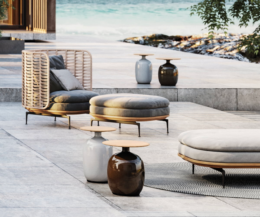 High End Floor Sample Mistral Outdoor Lounge Chair by Gloster Casa Design Group