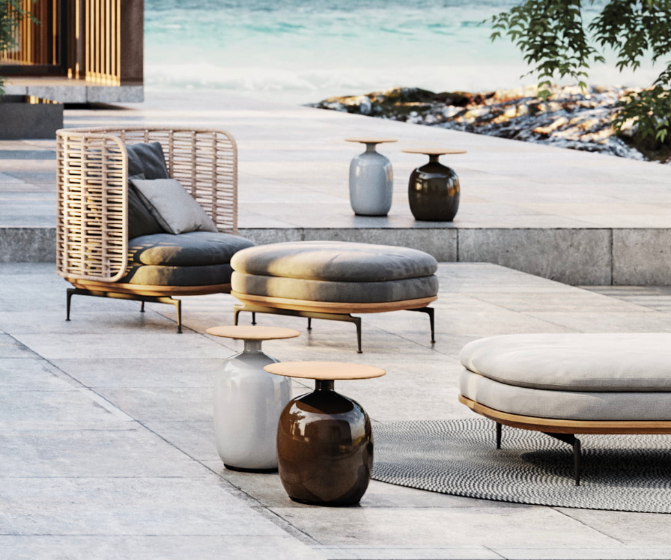 High End Floor Sample Mistral Outdoor Lounge Chair by Gloster Casa Design Group