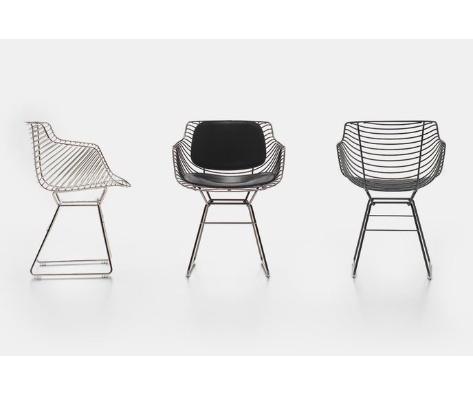 Flow Filo Indoor Chair by MDF Italia with steel wire frame Casa Design Group