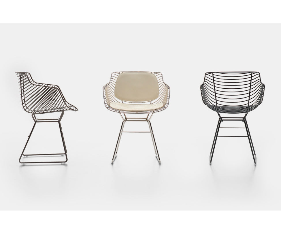 Flow Filo Indoor Chair by MDF Italia with steel wire frame Casa Design Group