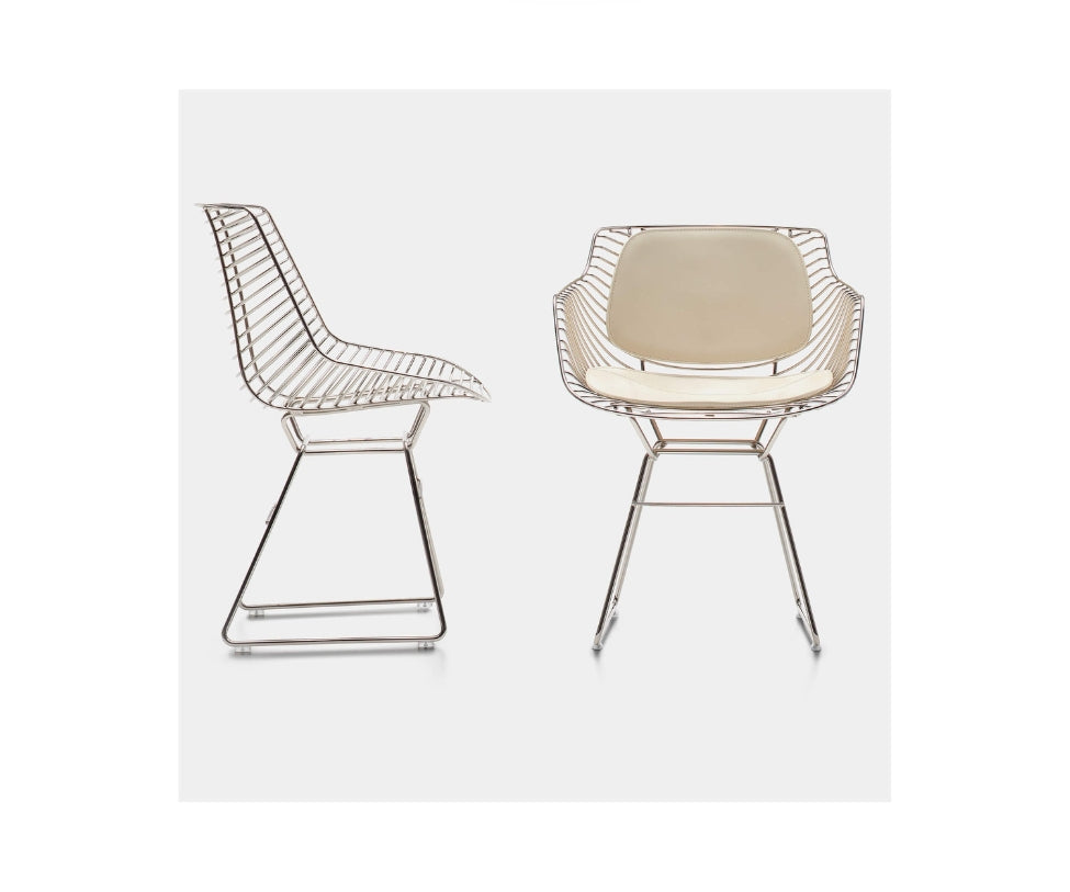 Flow Filo Indoor Chair by MDF Italia with steel wire frame Casa Design Group