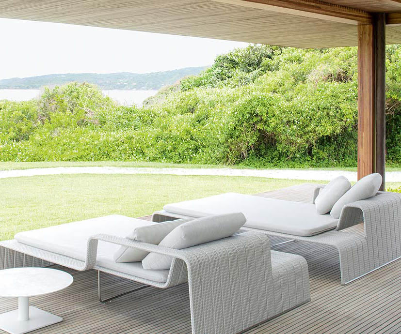 Sophisticated and Comfortable  Frame Outdoor Chaise Longue by Paola Lenti Perfect for Outdoor Relaxation Casa Design Group